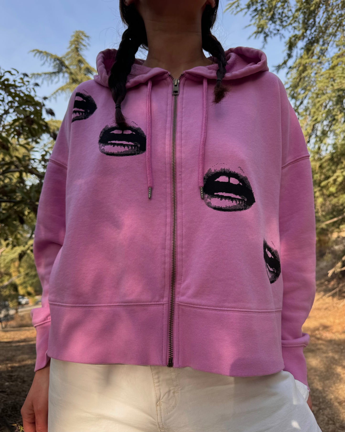 Velvet Kiss Cropped Hoodie