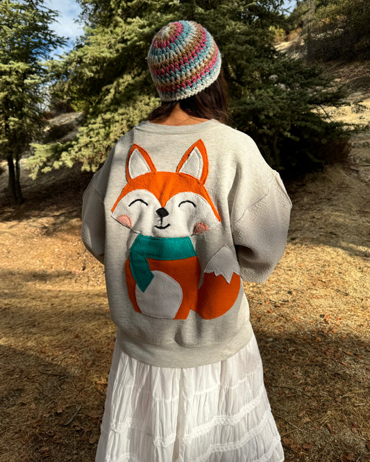 Little Fox, Big Stars Sweater