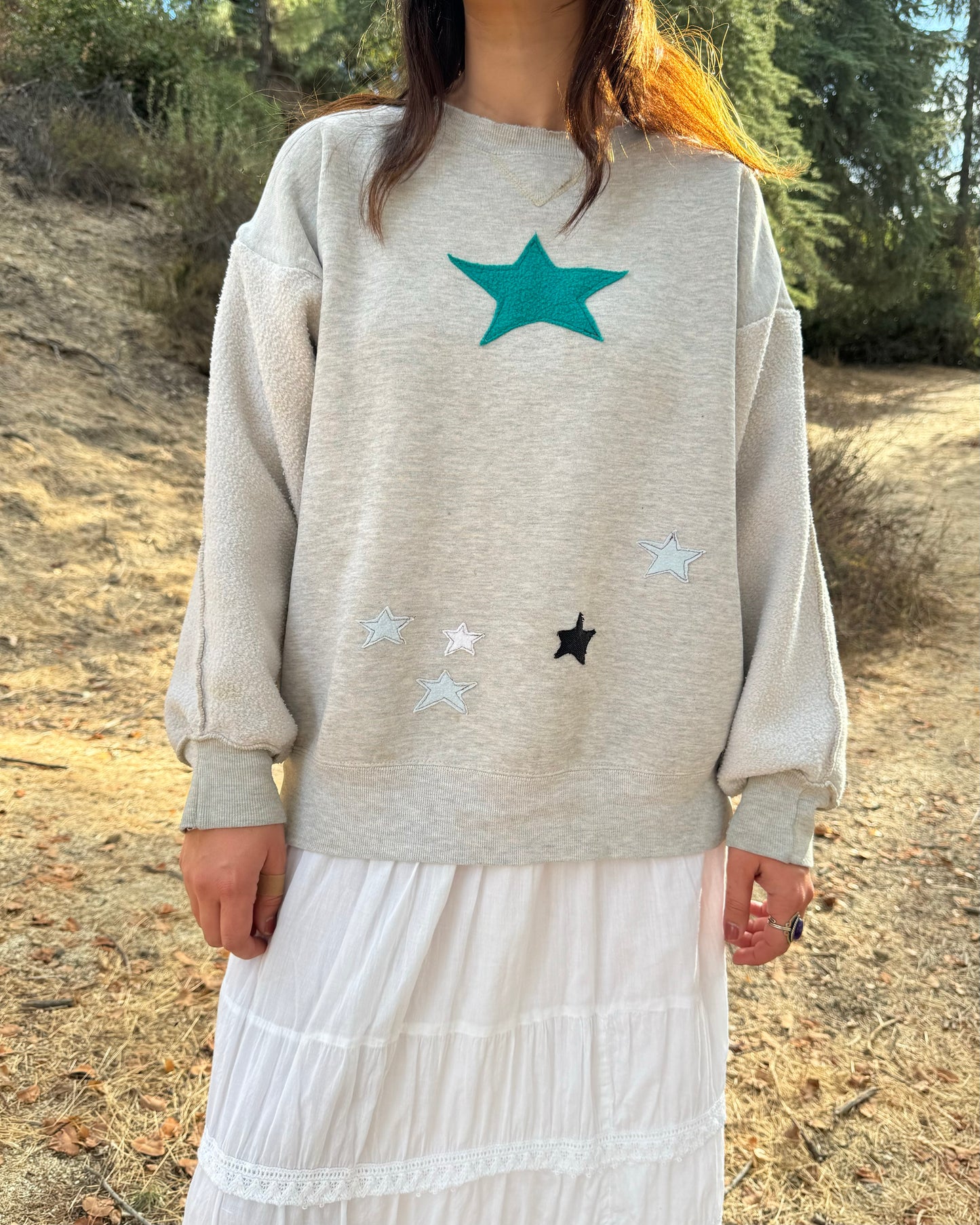 Little Fox, Big Stars Sweater